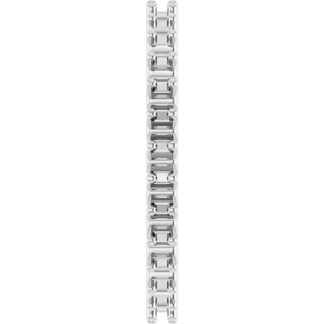 Platinum Round Lab-Grown Diamond Shared U-Prong Eternity Band – 2 mm Stones - view 4