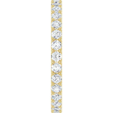 14K Gold Round Natural Diamond Shared U-Prong Eternity Band – 2 mm Stones - Yellow Gold - view 4