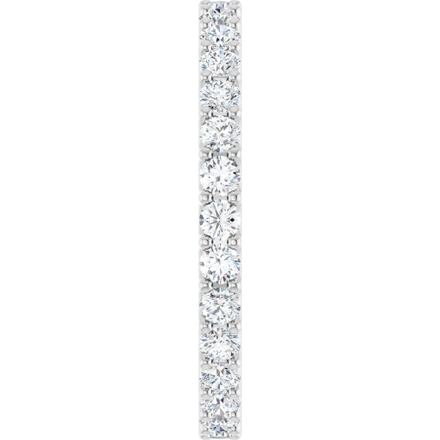 Platinum Round Lab-Grown Diamond Shared U-Prong Eternity Band – 2 mm Stones - view 4