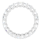 Platinum Emerald Lab-Grown Diamond Shared U-Prong Eternity Band – 5x3 mm Stones - view 2