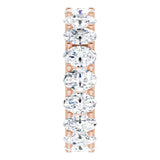 14K Gold Oval Lab-Grown Diamond Shared U-Prong Eternity Band – 6x4 mm Stones - Rose Gold - view 4