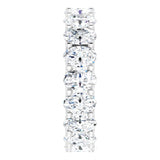 Platinum Oval Lab-Grown Diamond Shared U-Prong Eternity Band – 6x4 mm Stones - view 4