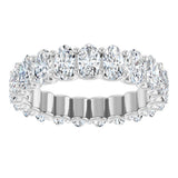 Platinum Oval Lab-Grown Diamond Shared U-Prong Eternity Band – 5x3 mm Stones - view 3