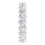 Platinum Oval Lab-Grown Diamond Shared U-Prong Eternity Band – 5x3 mm Stones - view 4