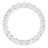Platinum Oval Lab-Grown Diamond Shared U-Prong Eternity Band – 5x3 mm Stones - view 2