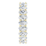 14K Gold Oval Lab-Grown Diamond Shared U-Prong Eternity Band – 5x3 mm Stones - Yellow Gold - view 4