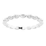 Platinum Marquise Natural Diamond Eternity Band – 3.5x2 mm Stones - view 3