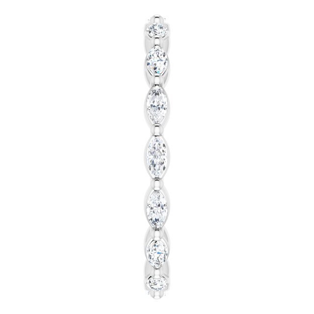 Platinum Marquise Natural Diamond Eternity Band – 3.5x2 mm Stones - view 4