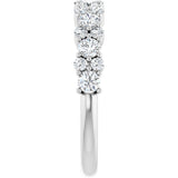 Platinum Round Natural Diamond Anniversary Band – 9/10 CTW - view 4