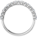 Platinum Round Natural Diamond Anniversary Band – 9/10 CTW - view 2