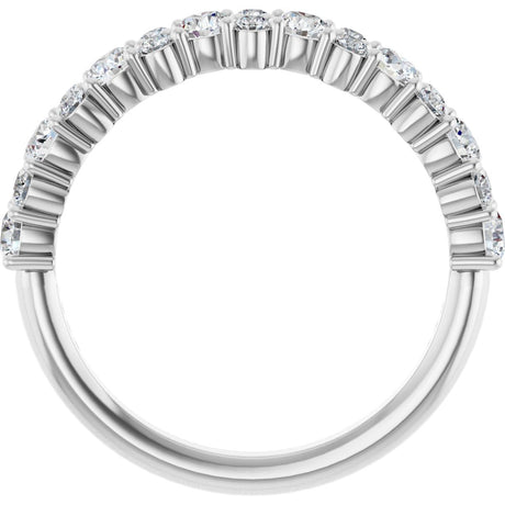 Platinum Round Natural Diamond Anniversary Band – 9/10 CTW - view 2