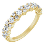 14K Gold Round Natural Diamond Anniversary Band – 9/10 CTW - Yellow Gold