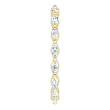 14K Gold Marquise Natural Diamond Eternity Band – 3.5x2 mm Stones - Yellow Gold - view 4