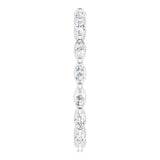 Platinum Marquise Natural Diamond Eternity Band – 3.5x2 mm Stones - view 4