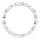 14K Gold Marquise Natural Diamond Eternity Band – 3x1.5 mm Stones - White Gold - view 2