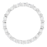 Platinum Marquise Natural Diamond Eternity Band – 3.5x2 mm Stones - view 2