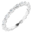 Platinum Marquise Natural Diamond Eternity Band – 3x1.5 mm Stones