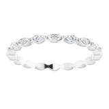 Platinum Marquise Natural Diamond Eternity Band – 3.5x2 mm Stones - view 3