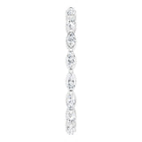 Platinum Marquise Natural Diamond Eternity Band – 3.5x2 mm Stones - view 4