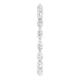 Platinum Marquise Natural Diamond Eternity Band – 3.5x2 mm Stones - view 4