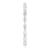 Platinum Marquise Natural Diamond Eternity Band – 3.5x2 mm Stones - view 4