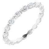 Platinum Marquise Natural Diamond Eternity Band – 3.5x2 mm Stones