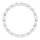 Platinum Marquise Natural Diamond Eternity Band – 3.5x2 mm Stones - view 2