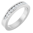 Platinum Round Natural Diamond Anniversary Band – 2 mm Stones