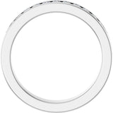 Platinum Round Natural Diamond Anniversary Band – 2 mm Stones - view 2