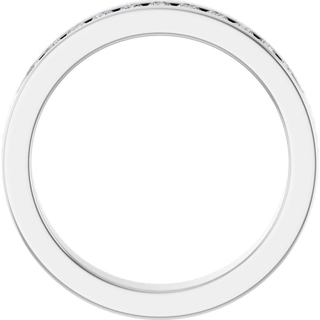 Platinum Round Natural Diamond Anniversary Band – 2 mm Stones - view 2