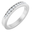 14K Gold Round Natural Diamond Channel-Set Eleven-Stone Anniversary Band – 1/4 CTW - White Gold