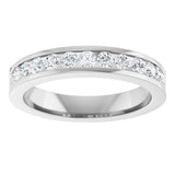 Platinum Round Natural Diamond Channel-Set Eleven-Stone Anniversary Band – 1/2 CTW - view 3