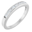 Platinum Square Natural Diamond Channel-Set Tapered Anniversary Band – 1/4 CTW