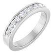 Platinum Round Natural Diamond Channel-Set Eleven-Stone Anniversary Band – 1/2 CTW