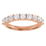 14K Gold Round Natural Diamond Anniversary Band – 3/4–1 1/3 CTW - Rose Gold - view 3