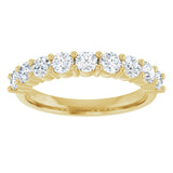 14K Gold Round Natural Diamond Anniversary Band – 3/4–1 1/3 CTW - Yellow Gold - view 3