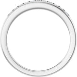 14K Gold Square Natural Diamond Channel-Set Tapered Anniversary Band – 1.5x1.5 mm Stones - White Gold - view 2