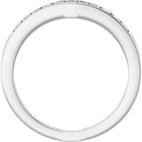 Platinum Square Natural Diamond Channel-Set Anniversary Band – 1/3–3/8 CTW - view 2