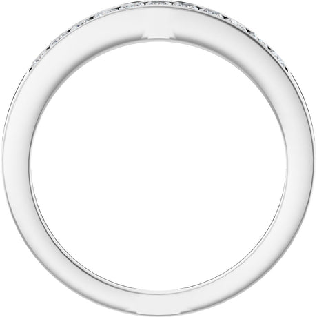 Platinum Square Natural Diamond Channel-Set Anniversary Band – 1/3–3/8 CTW - view 2
