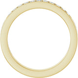 14K Gold Round Natural Diamond Channel-Set Eleven-Stone Anniversary Band – 1/4 CTW - Yellow Gold - view 2