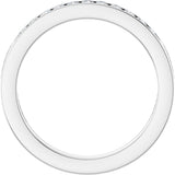 Platinum Round Natural Diamond Channel-Set Eleven-Stone Anniversary Band – 1/4 CTW - view 2