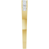 14K Gold Square Lab-Grown Diamond Channel-Set Anniversary Band – 3/8 CTW - Yellow Gold - view 4