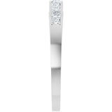 Platinum Square Natural Diamond Channel-Set Anniversary Band – 1/3–3/8 CTW - view 4