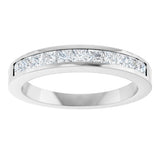 Platinum Square Lab-Grown Diamond Channel-Set Anniversary Band – 1/2 CTW - view 3