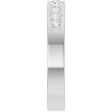 Platinum Round Natural Diamond Anniversary Band – 2 mm Stones - view 4