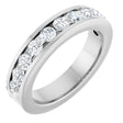 Platinum Round Lab-Grown Diamond Channel-Set Eleven-Stone Anniversary Band – 3 mm Stones
