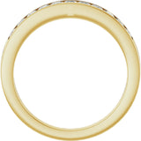 14K Gold Square Lab-Grown Diamond Channel-Set Anniversary Band – 1/2 CTW - Yellow Gold - view 2