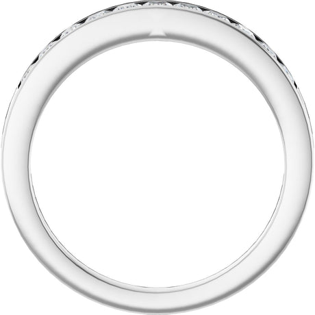 Platinum Square Natural Diamond Channel-Set Anniversary Band – 1/2 CTW - view 2