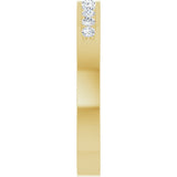 14K Gold Round Natural Diamond Channel-Set Eleven-Stone Anniversary Band – 1/4 CTW - Yellow Gold - view 4