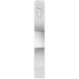 Platinum Round Natural Diamond Channel-Set Eleven-Stone Anniversary Band – 1/4 CTW - view 4